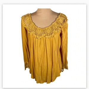 Taylor & Sage Crochet Lace small Top Boho...